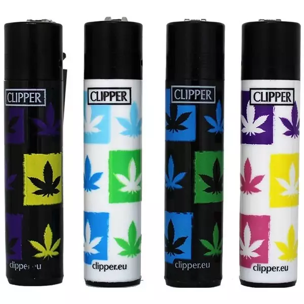 Mechero Clipper - Mini hojas de marihuana