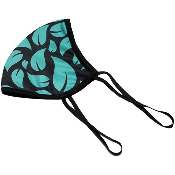 Mascarilla GB - Diseño de hojas, color celeste