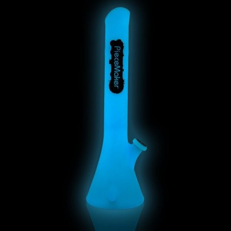 Bong in silicone Kahuna blu fosforescente