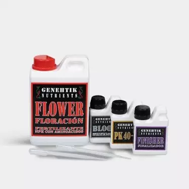 Pack nutrienti fioritura Genehtik Nutrients.