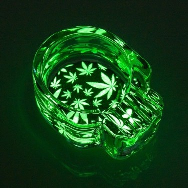 Visualizzazione Posacenere Teschio di Vetro Fluorescente - GB The Green Brand