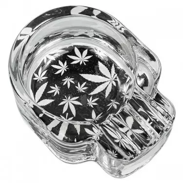 Posacenere Teschio di Vetro Fluorescente - GB The Green Brand