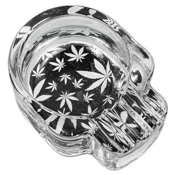 Posacenere Teschio di Vetro Fluorescente - GB The Green Brand