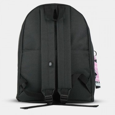 Zaino con portachiavi GB, zaino rosa sul retro