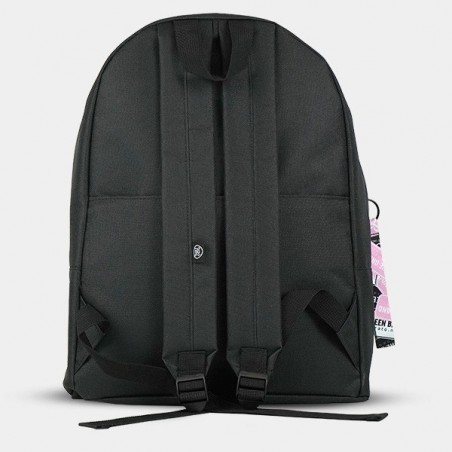 Zaino con portachiavi GB, zaino rosa sul retro
