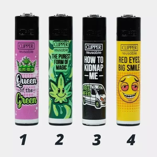 Visualizzazione Accendino Clipper Weed Slogan 14 - GB The Green Brand