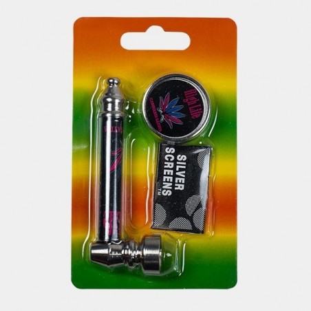 Set con Pipa + Grinder + 5 Griglie piane