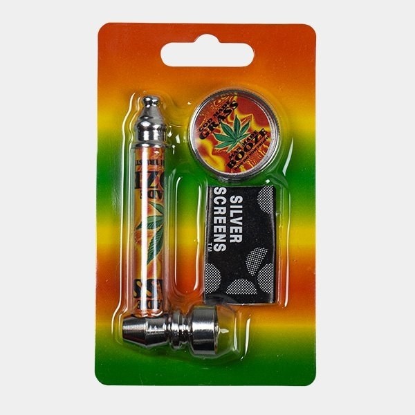 Set con Pipa + Grinder + 5 Griglie piane