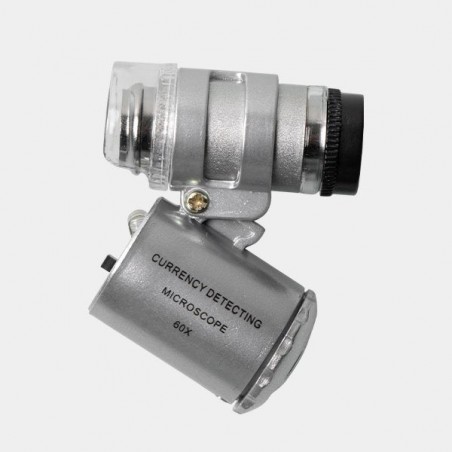 Microscopio Mini 60X Con LEDS Bianchi