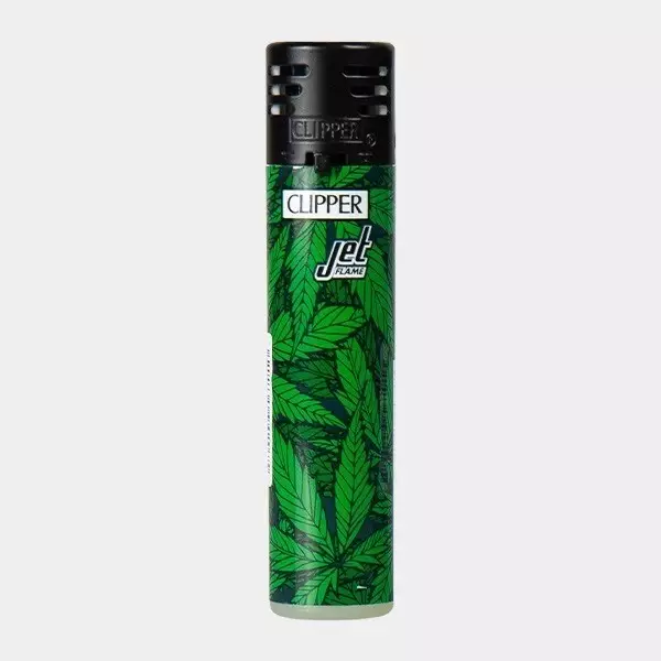 Mechero Clipper Printed Weed Jet Flame - GB The Green Brand