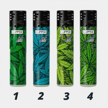 Visualizzazione Mechero Clipper Printed Weed Jet Flame - GB The Green Brand
