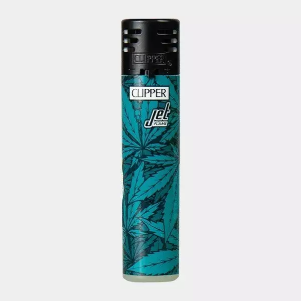 Mechero Clipper Printed Weed Jet Flame