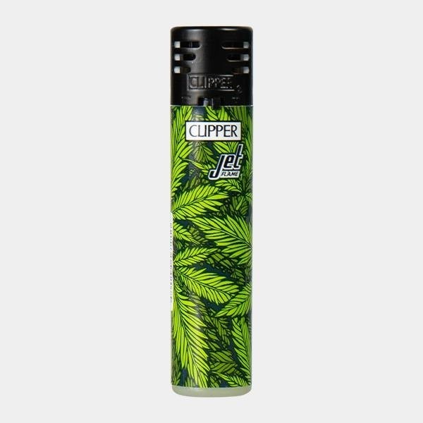 Mechero Clipper Printed Weed Jet Flame - GB The Green Brand