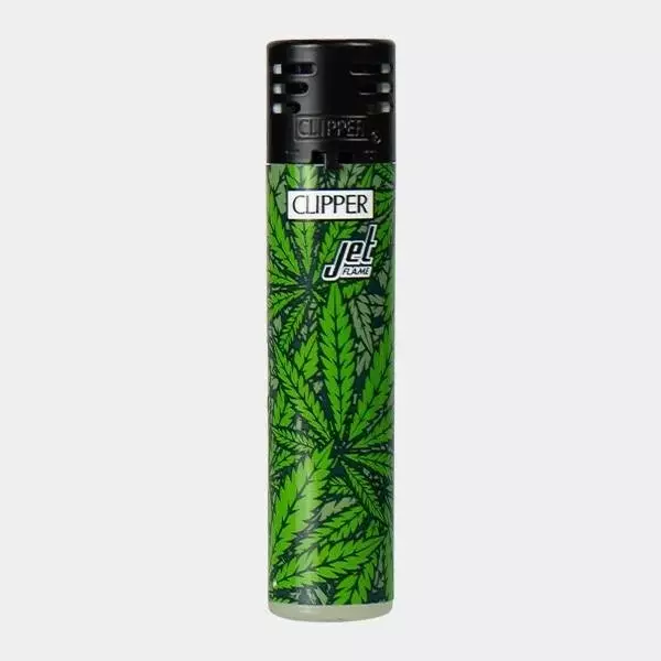 Mechero Clipper Printed Weed Jet Flame