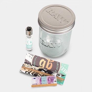 Barattolo di vetro Raw Mason Jar+ Astuccio