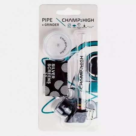 Pipa di vetro  + Grinder Champ High  - GB The Green Brand
