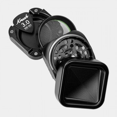 Krush Kube 3.0 Grinder di Alluminio nero aperto