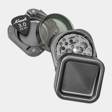 Krush Kube 3.0 Grinder di Alluminio grigio aperto