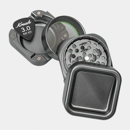Krush Kube 3.0 Grinder di Alluminio grigio aperto