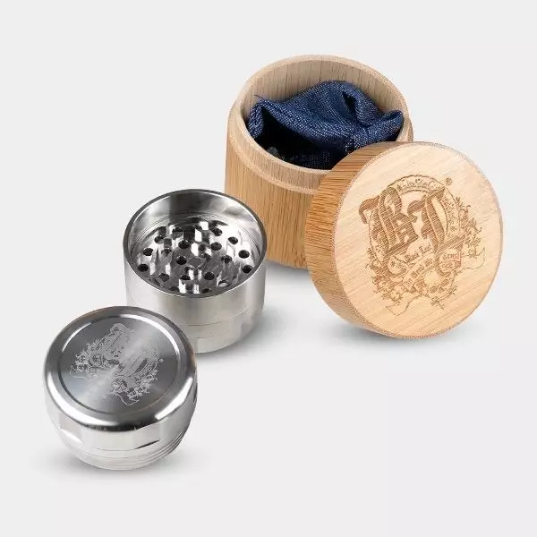 Visualizzazione Grinder in Acciaio Inossidabile Deluxe Black Leaf - Growbarato