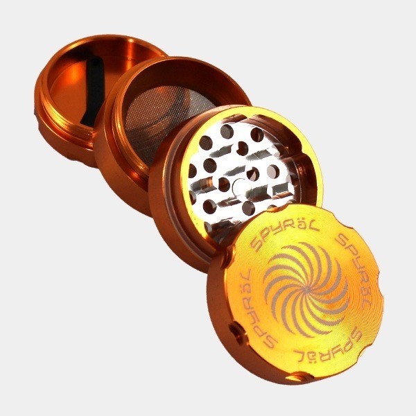 Grinder Spyral 55 mm 4 parti arancione