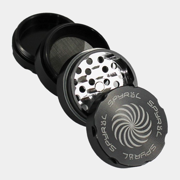 Grinder Spyral 55 mm 4 parti nero
