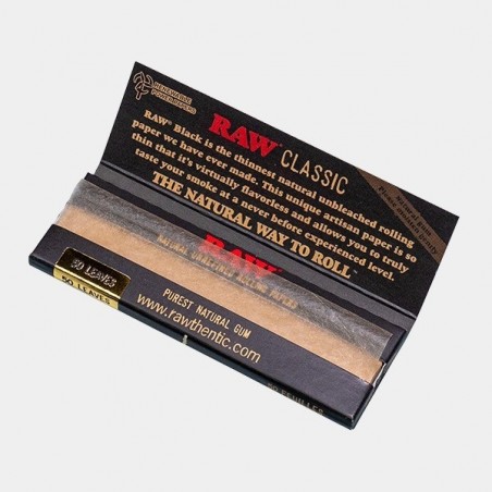 RAW Black 1.1/4 cartina Ultra Fina- Gb The Green Brand