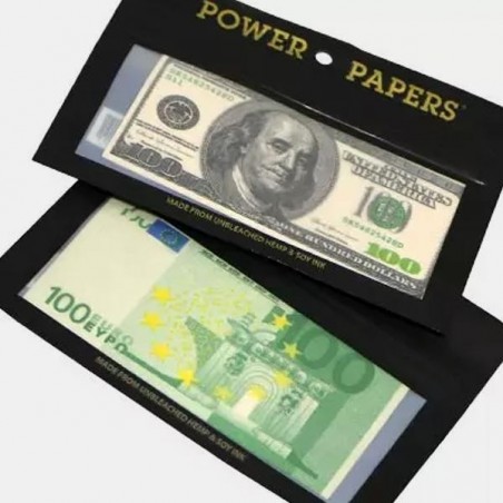 Cartine per fumare con disegni di banconote