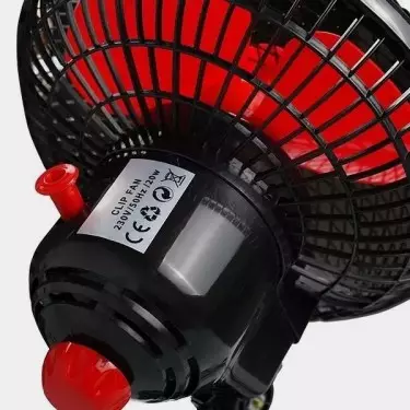 Ventilatore con pinza oscillante detagglio