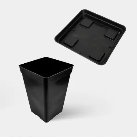 Vaso Quadrato 7 L - Piattino per Vasi Quadrati