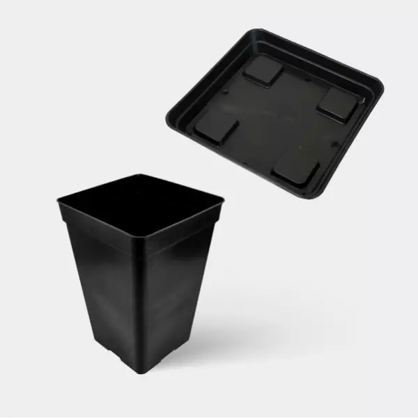 Vaso Quadrato 7 L - Piattino per Vasi Quadrati