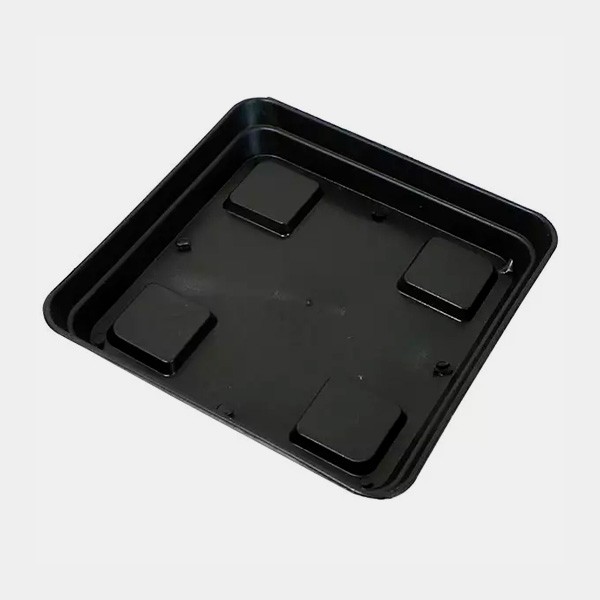Visualizzazione Piatto quadrato per vasi in plastica.