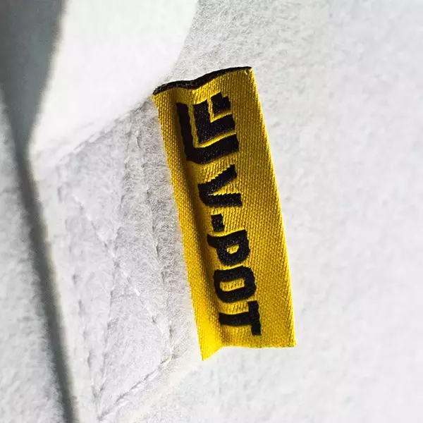 Vaso V-Pot di Tela Bianca Vaso V-Pot di Tela Bianca Evocrop - GB The Green Brand