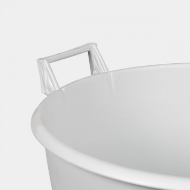 Vaso/Contenitore Grande Bianco con Manici