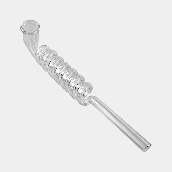 Pipa di vetro con corpo spirale refrigerante