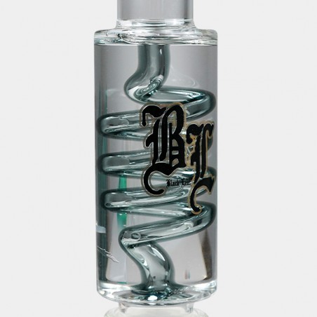 Bong refrigerante a spirale + refrigeratore a fessura in linea Black Leaf grigio