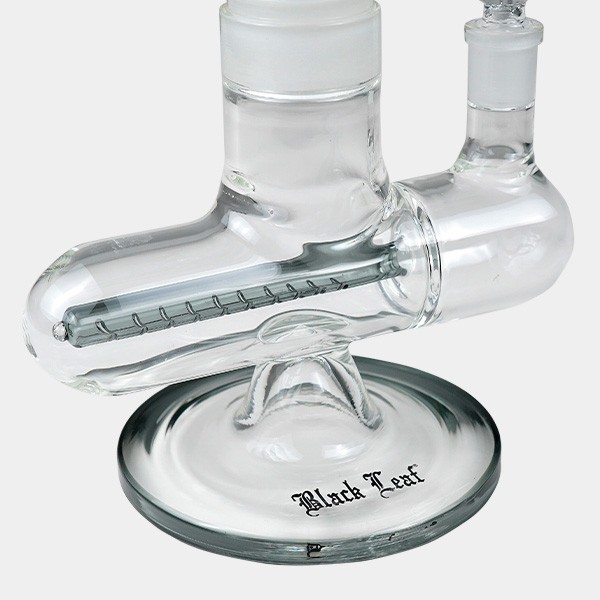 Bong refrigerante in gel con spirale + Inline Slit Black Leaf grigio inline slit