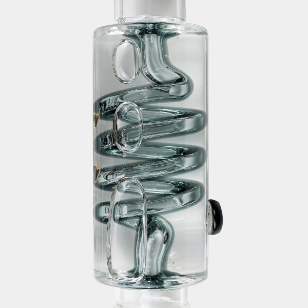 Bong refrigerante a spirale + refrigeratore Inline Slit Black Leaf
