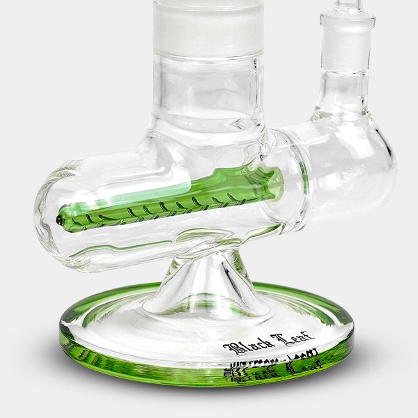 Bong gel refrigerante con spirale + Inline Slit Black Leaf verde inline slit