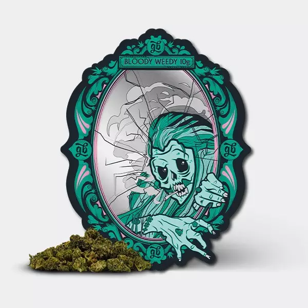 Visualizzazione Flores CBD GB 'Bloody Weedy' Edición Limitada detalle bolsa