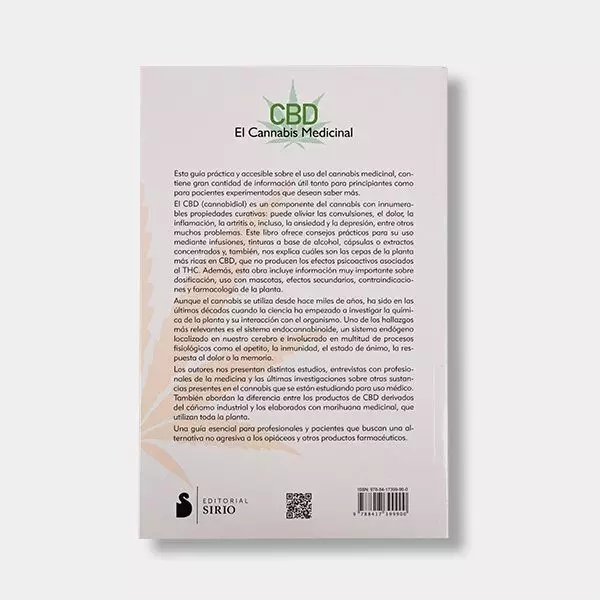 Libro 'CBD: El Cannabis Medicinal' copertina posteriore