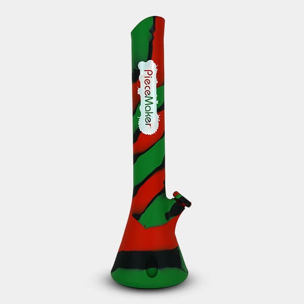 Bong in silicone Kahuna verde e rosso