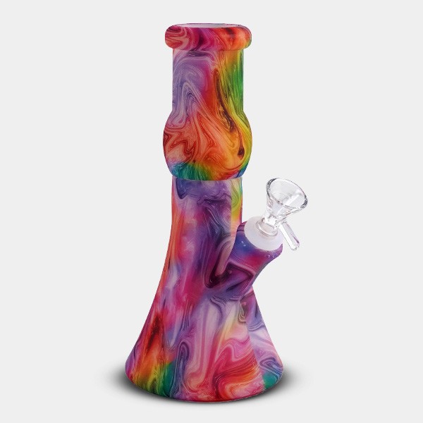 Visualizzazione Bong Fluorescente in Silicone 23 cm - GB The Green Brand