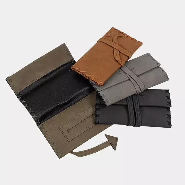 Portatabacco di Pelle Sintetica con Cerniera - GB The Green Brand