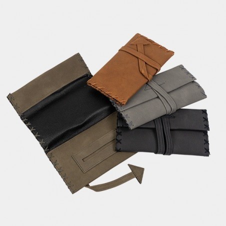 Portatabacco di Pelle Sintetica con Cerniera