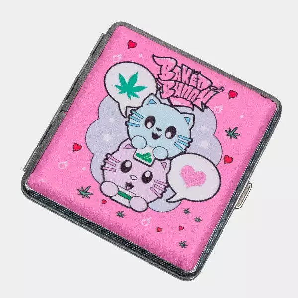 Portasigarette Rosa di Metallo