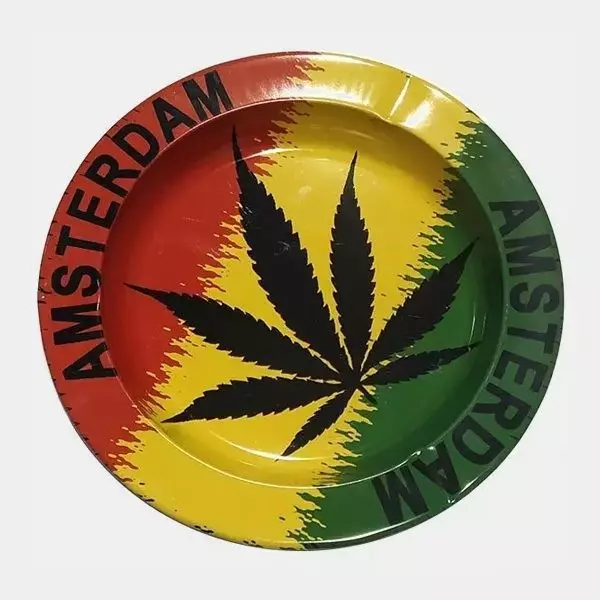 Visualizzazione Posacenere resistente di metallo Marijuana.