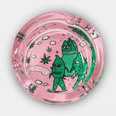 Posacenere di vetro Hall of Weed Ros- GB The Green Brand