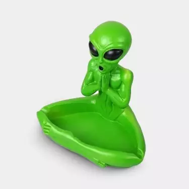 Posacenere Alien verde dipinto a mano - GB The Green Brand