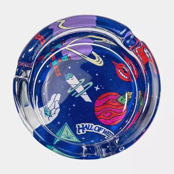 Posacenere di Vetro Hall of Weed Blu- GB The Green Brand